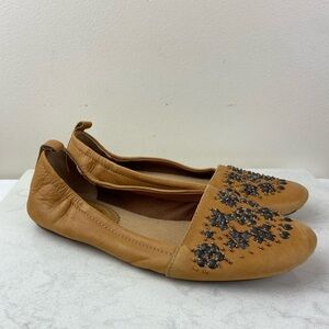Latigo Bonanza Embellished All-Leather Flats Studded Ballet Shoes